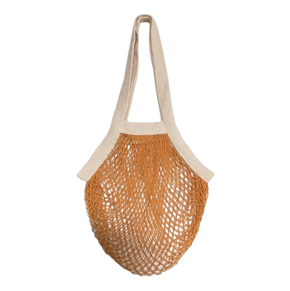 Pillowpia French Market Bag – Organic Cotton Tote In Goldenrod